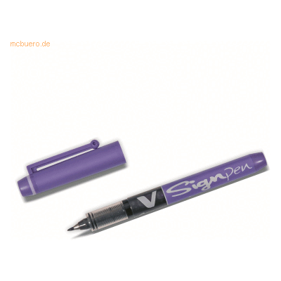 12 x Pilot Faserschreiber V Sign Pen 0,6mm Rundspitze violett 12 x Pilot Faserschreiber V Sign Pen 0,6mm Rundspitze violett