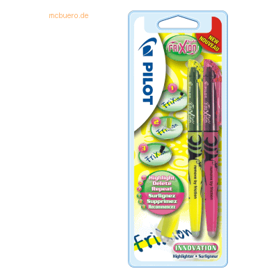 12 x Pilot Textmarker Frixion light 3,8mm pink/gelb Blister VE=2 Stück 12 x Pilot Textmarker Frixion light 3,8mm pink/gelb Blister VE=2 Stück
