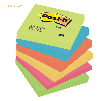 Post-it Haftnotiz Notes Energetic 654-TFEN 76x76mm 6x100 Blatt Post-it Haftnotiz Notes Energetic 654-TFEN 76x76mm 6x100 Blatt