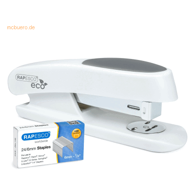Rapesco Heftgerät Eco Sting Ray mit Heftklammern soft weiß Rapesco Heftgerät Eco Sting Ray mit Heftklammern soft weiß