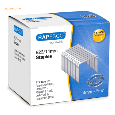 Rapesco Heftklammern 923/14mm VE=4x1000 Stück Rapesco Heftklammern 923/14mm VE=4x1000 Stück