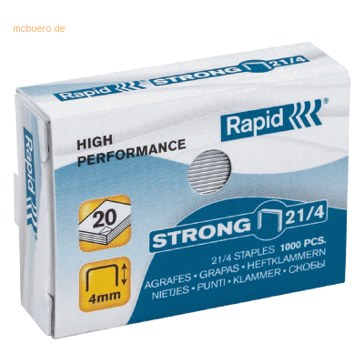 10 x Rapid Heftklammern 21/4mm Strong verzinkt VE=1000 Stück 10 x Rapid Heftklammern 21/4mm Strong verzinkt VE=1000 Stück