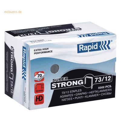 Rapid Heftklammern 73/12 Super Strong verzinkt VE=5000 Stück Rapid Heftklammern 73/12 Super Strong verzinkt VE=5000 Stück