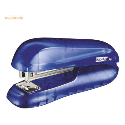 Rapid Heftgerät F6 bis 20 Blatt transparent blau Blisterverpackung Rapid Heftgerät F6 bis 20 Blatt transparent blau Blisterverpackung