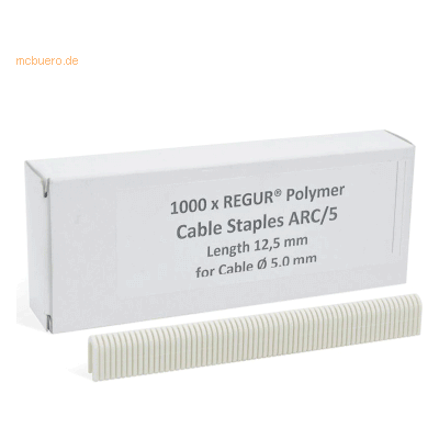 Regur PolyTacks Kabelklammern PolyTacks Arc/5 VE=1000 Stück Regur PolyTacks Kabelklammern PolyTacks Arc/5 VE=1000 Stück