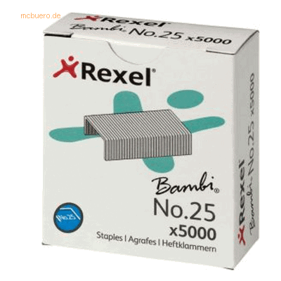 20 x Rexel Heftklammer Nr. 25 4mm VE=5000 Stück 20 x Rexel Heftklammer Nr. 25 4mm VE=5000 Stück