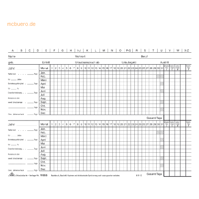 Rnk Modell - Linien A5 Urlaubskarte - 170 g/m² - 100 Stück Rnk Modell - Linien A5 Urlaubskarte - 170 g/m² - 100 Stück