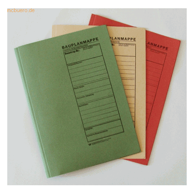 RNK Bauplanhefter neutral B4 3 Blatt grün/beige/rot VE=3 Stück RNK Bauplanhefter neutral B4 3 Blatt grün/beige/rot VE=3 Stück