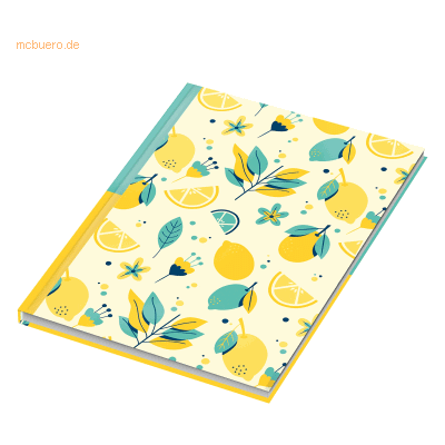 4 x RNK Notizbuch A5 -Fresh Lemons- kariert 96 Blatt 4 x RNK Notizbuch A5 -Fresh Lemons- kariert 96 Blatt