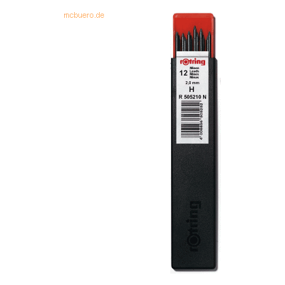 Rotring Fallminen 2,0mm HB schwarz VE=12 Stück Rotring Fallminen 2,0mm HB schwarz VE=12 Stück