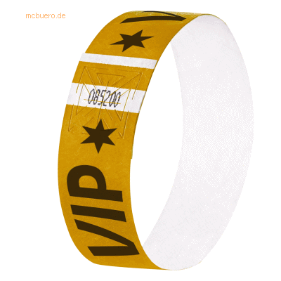 Sigel Eventbänder Super Soft Aufdruck V.I.P. 255x25mm gold VE=120 Stüc Sigel Eventbänder Super Soft Aufdruck V.I.P. 255x25mm gold VE=120 Stüc
