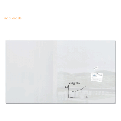 Sigel Glas-Magnetboard artverum Glas weiß BxH 240x120cm Sigel Glas-Magnetboard artverum Glas weiß BxH 240x120cm