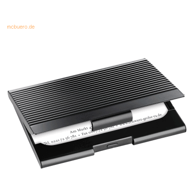 Sigel Visitenkarten-Etui matt black für 20 Karten bis Größe 91x56mm Sigel Visitenkarten-Etui matt black für 20 Karten bis Größe 91x56mm