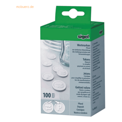 Sigel Weiße Wertmarken - 25mm Packung zu 100 Stück Sigel Weiße Wertmarken - 25mm Packung zu 100 Stück