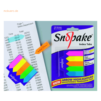 12 x Snopake Index-Beschriftungspfeile 44x12mm 125 Pfeile farbig sorti 12 x Snopake Index-Beschriftungspfeile 44x12mm 125 Pfeile farbig sorti