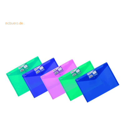 5 x Snopake Dokumententasche ID A4 electra farbig sortiert 5 x Snopake Dokumententasche ID A4 electra farbig sortiert