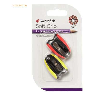 12 x Swordfish Anspitzer Soft-Grip farbig sortiert Blisterverpackung 12 x Swordfish Anspitzer Soft-Grip farbig sortiert Blisterverpackung