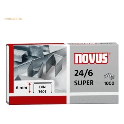 Novus Heftklammer 24/6 DIN Super verzinkt VE=10.000 Stück Novus Heftklammer 24/6 DIN Super verzinkt VE=10.000 Stück