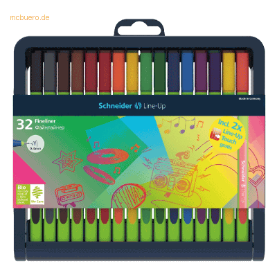 Schneider Fineliner Line-Up 0,4 mm 32er Stiftebox sortiert Schneider Fineliner Line-Up 0,4 mm 32er Stiftebox sortiert