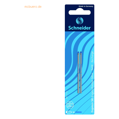 10 x Schneider Mehrfarb-Kugelschreibermine Express 56 M blau Blisterka 10 x Schneider Mehrfarb-Kugelschreibermine Express 56 M blau Blisterka