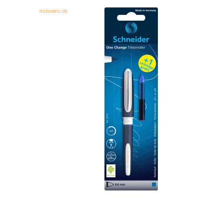 5 x Schneider Tintenroller One Change Ultra-Smooth-Spitze 0,6mm blau 5 x Schneider Tintenroller One Change Ultra-Smooth-Spitze 0,6mm blau