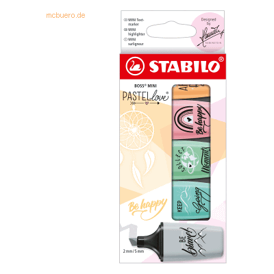 STABILO Mini Pastelove 2.0 Textmarker - Pastellfarben, Doppelspitze, Kompakt STABILO Mini Pastelove 2.0 Textmarker - Pastellfarben, Doppelspitze, Kompakt