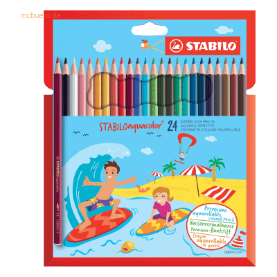 Stabilo Aquarell-Buntstift aquacolor Kartonetui VE=24 Stück Stabilo Aquarell-Buntstift aquacolor Kartonetui VE=24 Stück