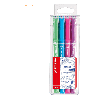 STABILO 189/4-01 Fineliner - 4 Stück - Langlebig, Wasserbasierte Tinte STABILO 189/4-01 Fineliner - 4 Stück - Langlebig, Wasserbasierte Tinte