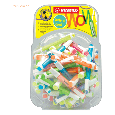 Stabilo Textmarker swing cool Bonbonglas VE=100 Stück Stabilo Textmarker swing cool Bonbonglas VE=100 Stück