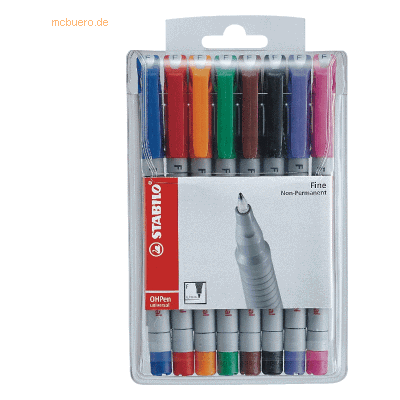 STABILO OHPen universell, 8 Farben, löschbar - Marker für Overheadprojektion STABILO OHPen universell, 8 Farben, löschbar - Marker für Overheadprojektion
