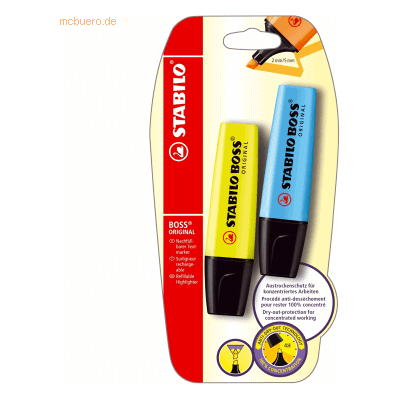 10 x Stabilo Textmarker Boss Original Blisterkarte VE=2 Stück 10 x Stabilo Textmarker Boss Original Blisterkarte VE=2 Stück