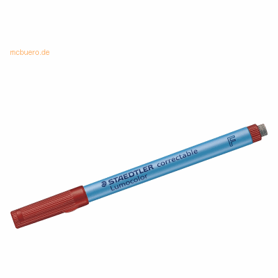 10 x Staedtler Folienstift Lumocolor correctable F rot 10 x Staedtler Folienstift Lumocolor correctable F rot