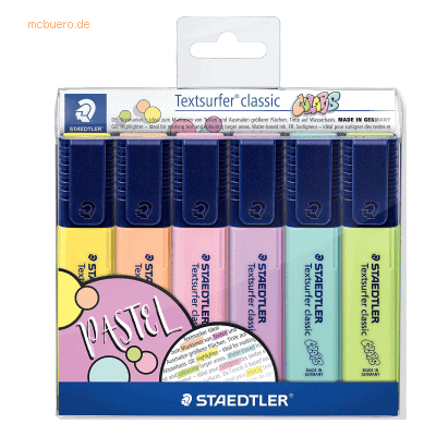 Staedtler Textmarker Textsurfer classic colors VE=6 Stück Staedtler Textmarker Textsurfer classic colors VE=6 Stück