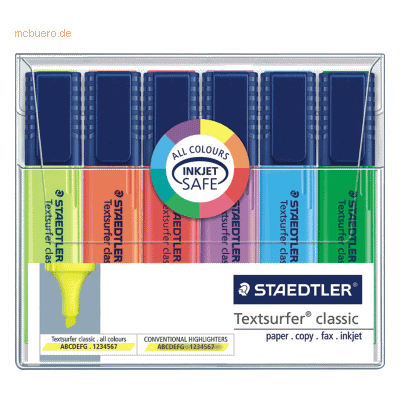 Staedtler Textmarker Textsurfer classic 6-er Etui Staedtler Textmarker Textsurfer classic 6-er Etui