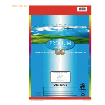 2 x Staufen Schulblock Premium A4 50 Blatt liniert mit Rand 2 x Staufen Schulblock Premium A4 50 Blatt liniert mit Rand
