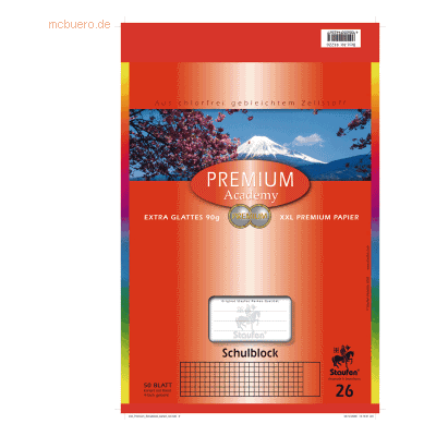 2 x Staufen Schulblock Premium A4 50 Blatt kariert mit Rand 2 x Staufen Schulblock Premium A4 50 Blatt kariert mit Rand