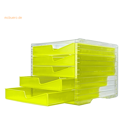 styro Neon-Gelb Aufbewahrungsbox - 5 Schubladen Dokumentenbox styro Neon-Gelb Aufbewahrungsbox - 5 Schubladen Dokumentenbox