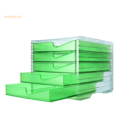 styro Aufbewahrungsbox - Grün - 5 Schubladen für DIN C4 styro Aufbewahrungsbox - Grün - 5 Schubladen für DIN C4