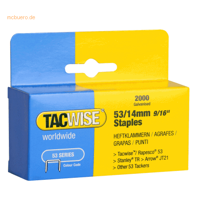 Tacwise Z1-53 Leichtklemmen 14mm - Klammern Tacwise Z1-53 Leichtklemmen 14mm - Klammern