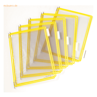 Tarifold Sichttafel A4 gelb 10 Stück mit 5 Aufsteckreitern 50mm Tarifold Sichttafel A4 gelb 10 Stück mit 5 Aufsteckreitern 50mm