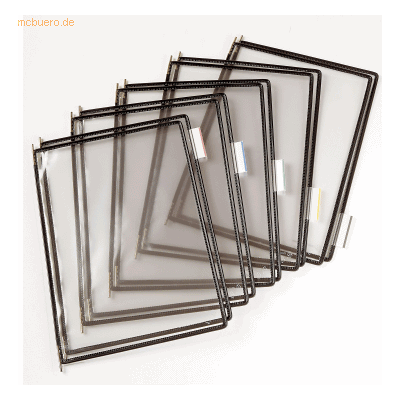 Tarifold Sichttafel A4 schwarz 10 Stück mit 5 Aufsteckreitern 50mm Tarifold Sichttafel A4 schwarz 10 Stück mit 5 Aufsteckreitern 50mm