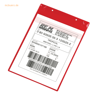 Tarifold A4 Kennzeichnungstasche Neodym Rot - Magnetische PVC - 5 Stück Tarifold A4 Kennzeichnungstasche Neodym Rot - Magnetische PVC - 5 Stück