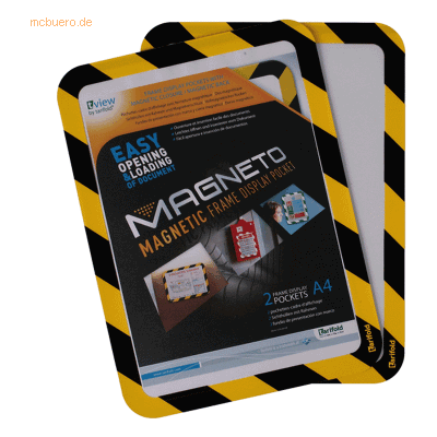 Tarifold Sichtrahmen Magneto Safety Line A4 magnetisch gelb/schwarz 2 Tarifold Sichtrahmen Magneto Safety Line A4 magnetisch gelb/schwarz 2