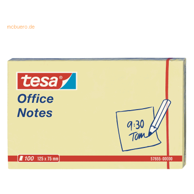 12 x Tesa Haftnotizen tesa Office Notes 125x75mm 100 Blatt gelb 12 x Tesa Haftnotizen tesa Office Notes 125x75mm 100 Blatt gelb