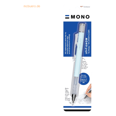 Tombow Druckbleistift Mono graph 0,5mm eisblau Blister Tombow Druckbleistift Mono graph 0,5mm eisblau Blister