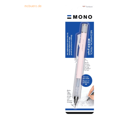 Tombow Druckbleistift Mono graph 0,5mm korallenrosa Blister Tombow Druckbleistift Mono graph 0,5mm korallenrosa Blister
