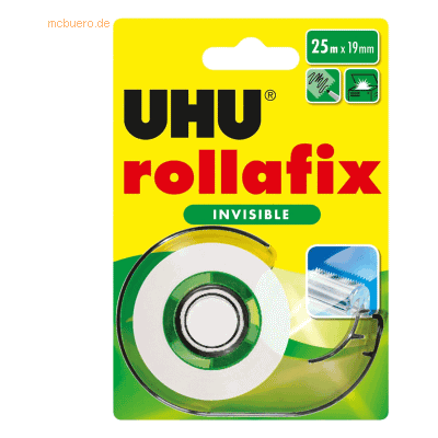 12 x Uhu Klebefilmabroller rollafix Invisible 25mx19mm + Nachfüllrolle 12 x Uhu Klebefilmabroller rollafix Invisible 25mx19mm + Nachfüllrolle