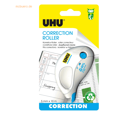 6 x Uhu Korrekturroller Correction Roller compact 10mx5mm 6 x Uhu Korrekturroller Correction Roller compact 10mx5mm