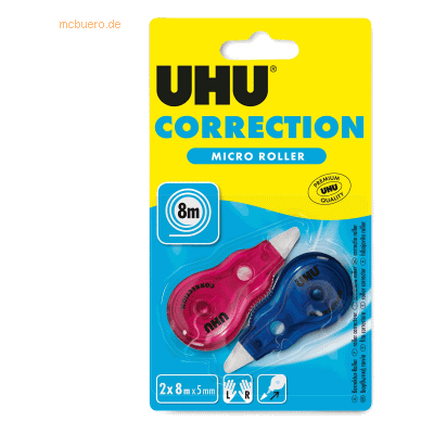 6 x Uhu Korrekturroller Micro 5mmx8m VE=2 Stück 6 x Uhu Korrekturroller Micro 5mmx8m VE=2 Stück