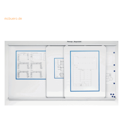 Ultradex Schiebetafelanlage für Wandmontage BxH 3000x1305mm mit Whiteb Ultradex Schiebetafelanlage für Wandmontage BxH 3000x1305mm mit Whiteb